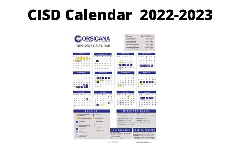 CISD Calendar  2022-2023